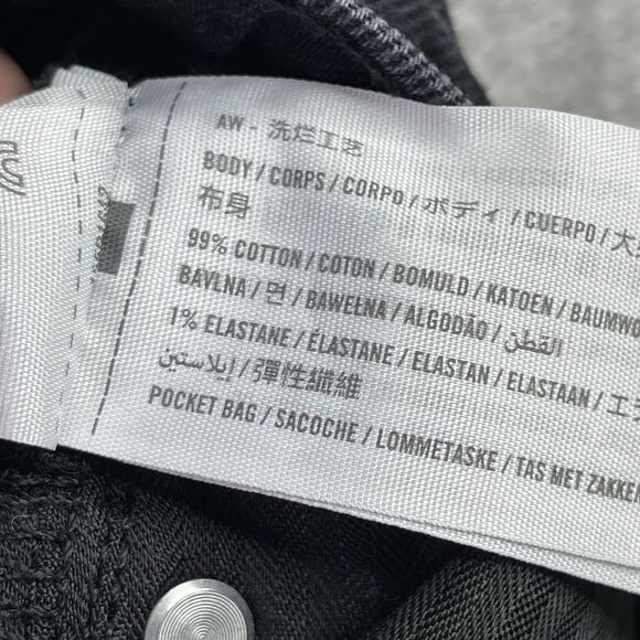 Abercrombie & Fitch Jeans Women’s 28X27 Black Straight Relaxed High Rise Cuffed - Picture 7 of 12